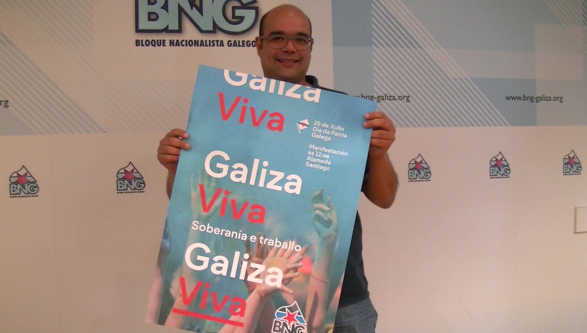 “Galiza viva, soberanía e traballo” lema do BNG para o 25 de Xullo