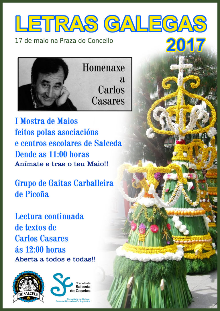 Salceda de Caselas celebra o Día das Letras Galegas con Maios e lectura de textos de Carlos Casares