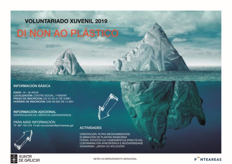 ‘Di non ao plástico’, unha campaña para a xente moza de Ponteareas