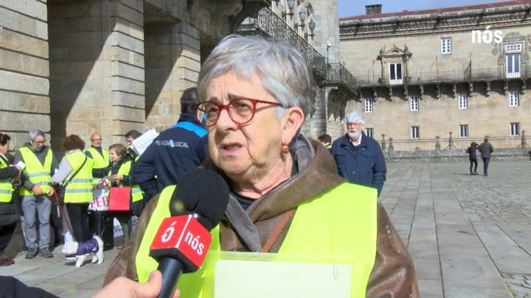 As pensionistas galegas esixen unha mellora das pensións de cara o novo goberno que sairá tras o 5 de abril